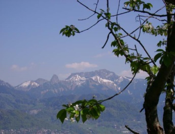 BnB Bed and Breakfast Chez Bibiane & Ren
Chardonne Vevey Montreux Lavaux Lake of Geneva
Suisse Switzerland Schweiz Swizzera
Blick auf la Dent de Jaman, les Rochers de Naye